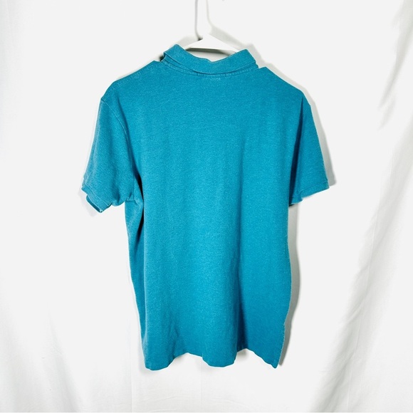 Ralph Lauren Polo Shirt Cotton Piqué Custom Fit Teal Blue Preppy Size L - Picture 8 of 8